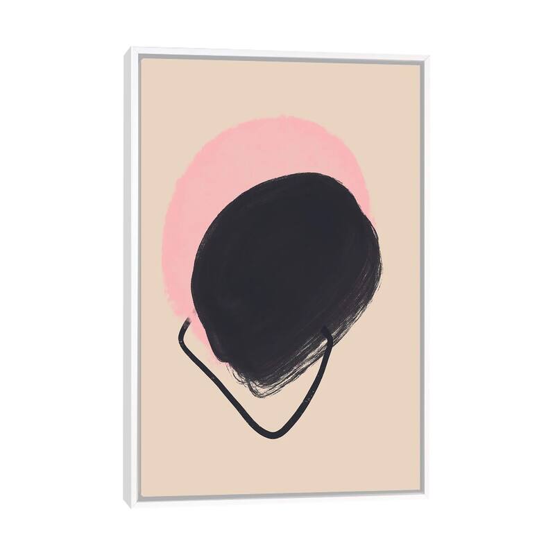 iCanvas "Pink And Black Abstract" by Grace Digital Art Co Framed Canvas